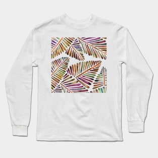 Vintage Banana Leaves Pattern Long Sleeve T-Shirt